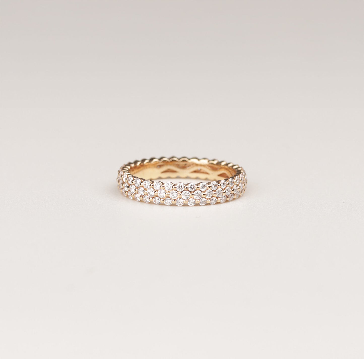 Pavé Ring 750/- Roségold 1,17 ct Brillant