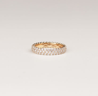 Pavé Ring 750/- Roségold 1,17 ct Brillant