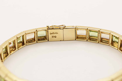 Peridot Citrin Armband 750/- Gelbgold Doebbelin