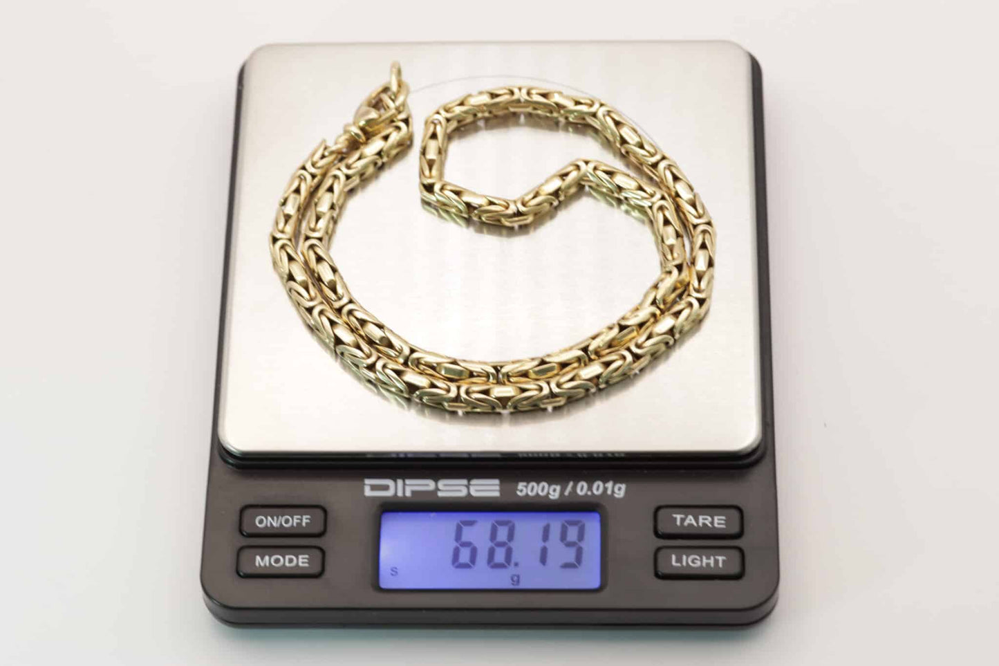 massive 68,19g Königskette 585er Gold Collier 45cm