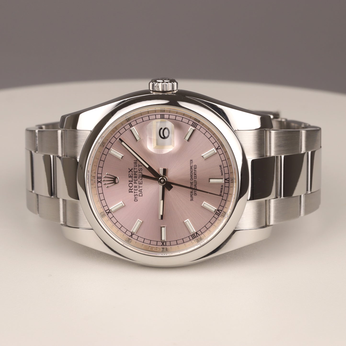 Rolex Datejust  | Edelstahl | rosa Zifferblatt | Referenz 116200 | 2017 | 36 mm