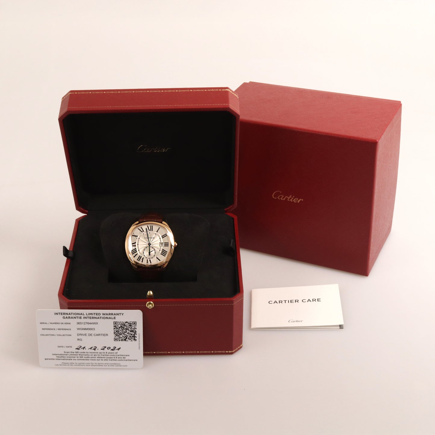 Cartier Drive De Cartier 18 Karat Roségold 2021 Box + Papiere ungetragen