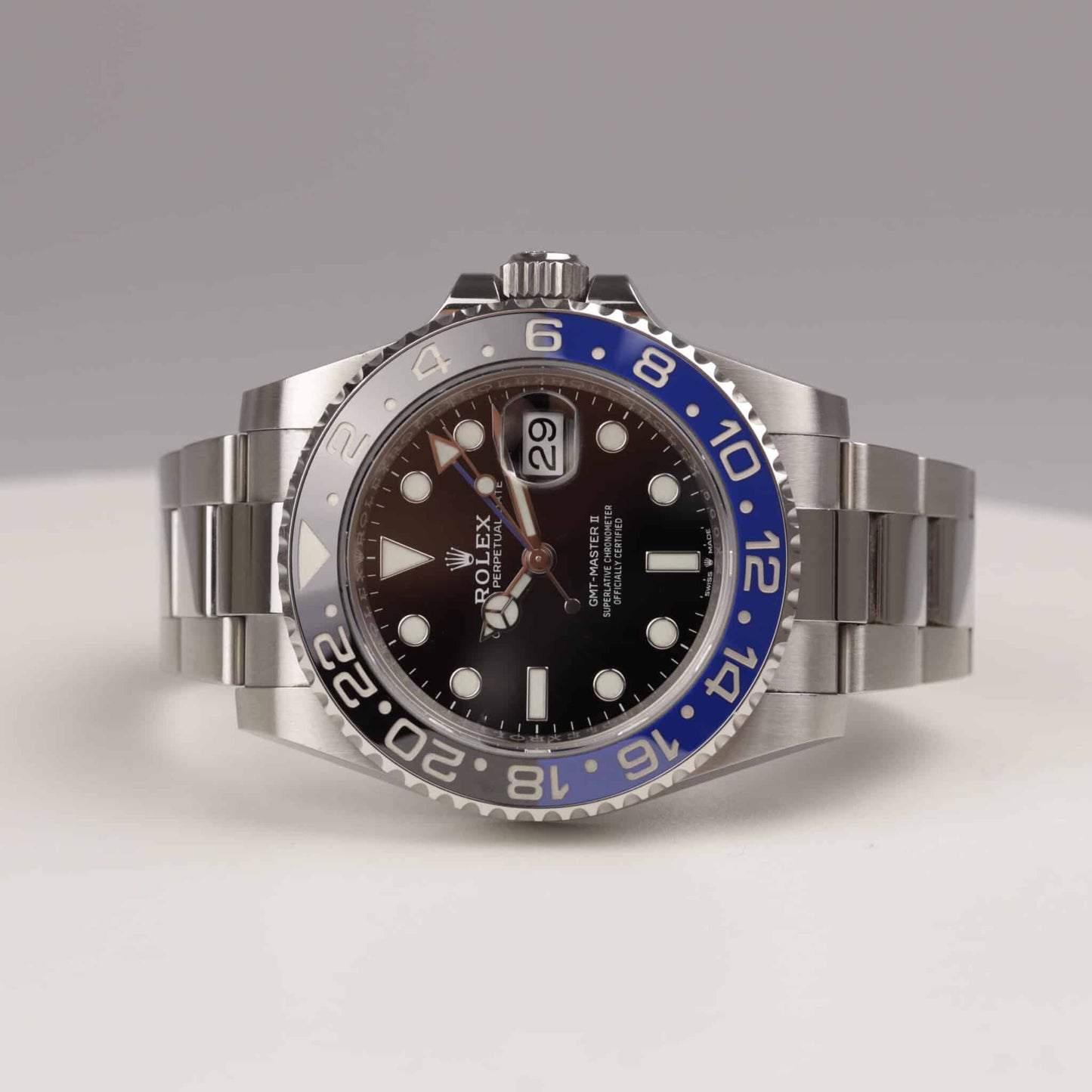 Rolex GMT-Master II  Box und Papiere BATMAN Stahl