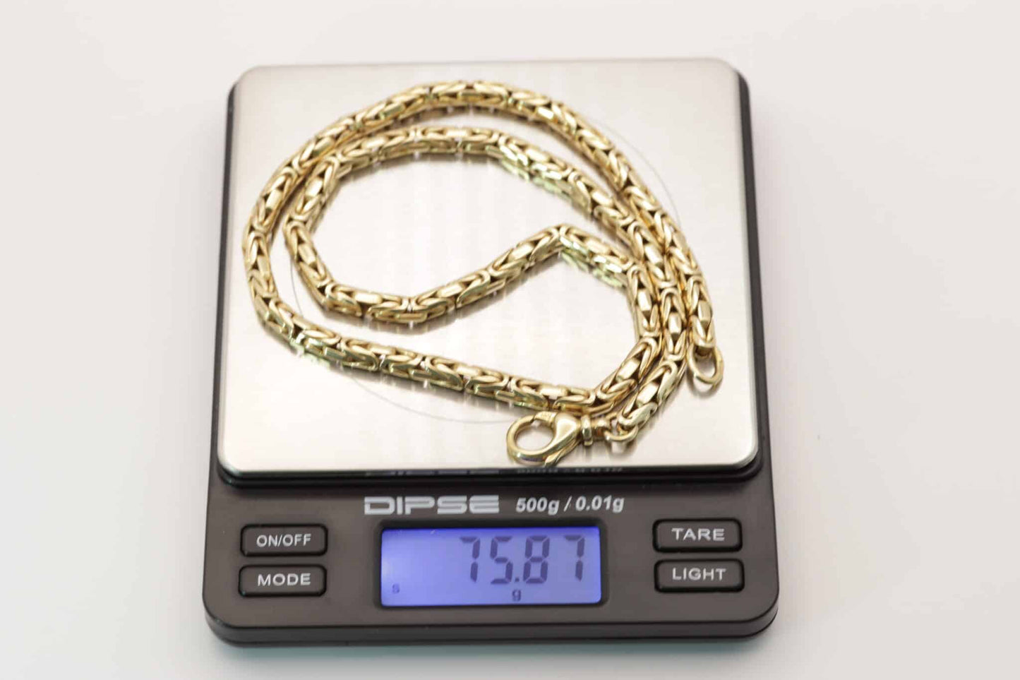 massive 75,87g Königskette 585er Gold Collier 50cm