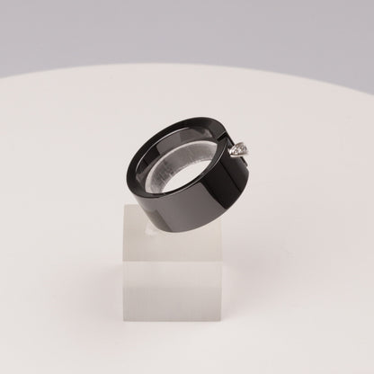 Chaumet Paris Ring gearbeitet aus Keramik Diamant 750/-