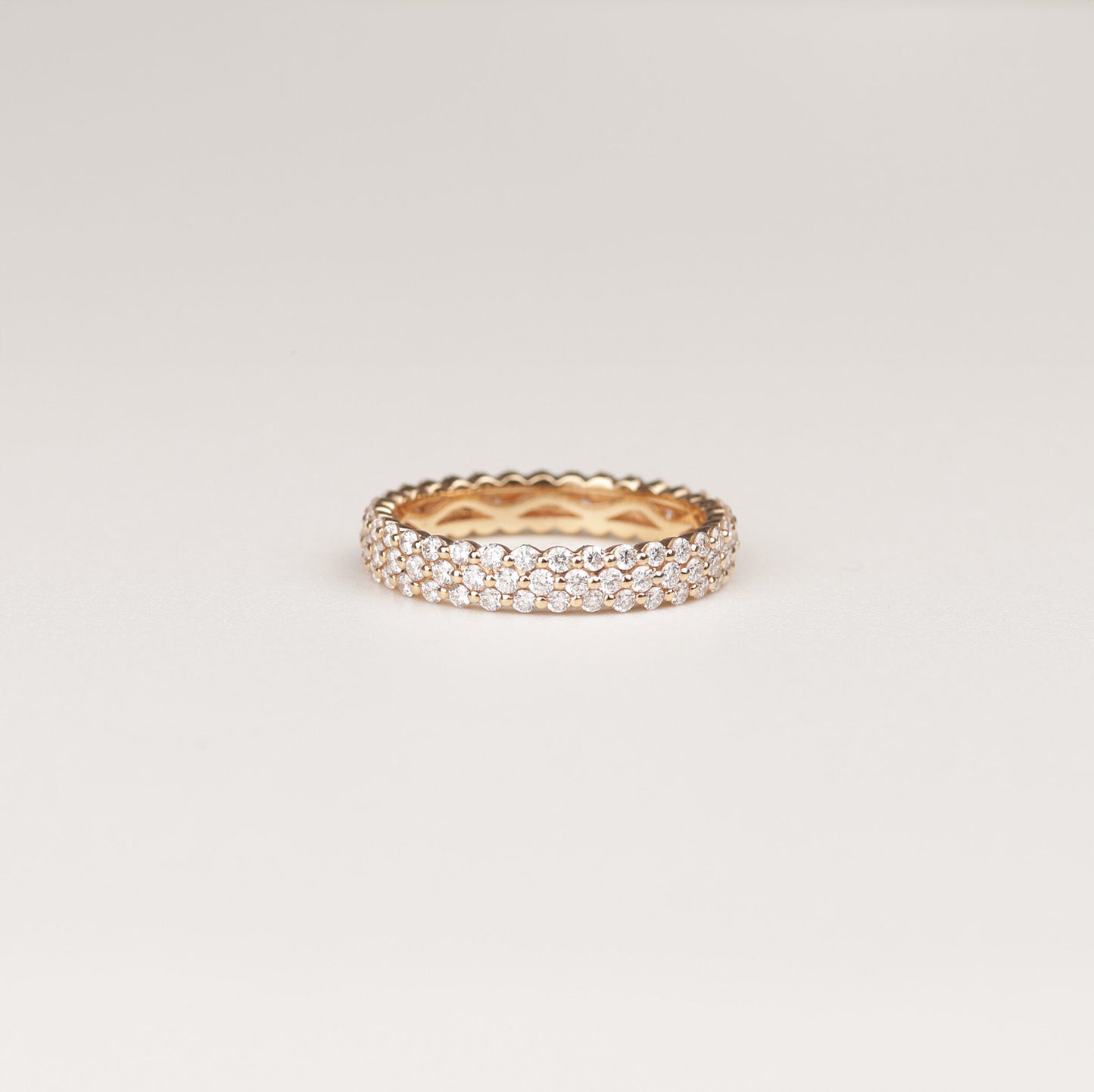 Pavé Ring 750/- Roségold 1,17 ct Brillant