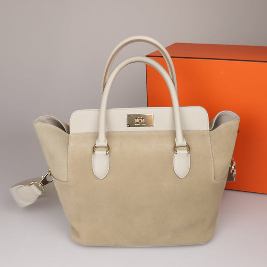 HERMÈS Toolbox 26 - Wildleder - Creme - Top