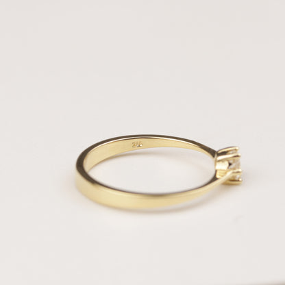 Solitär Ring 750/- Gelbgold HRD Zertifikat 0,27 ct Brillant