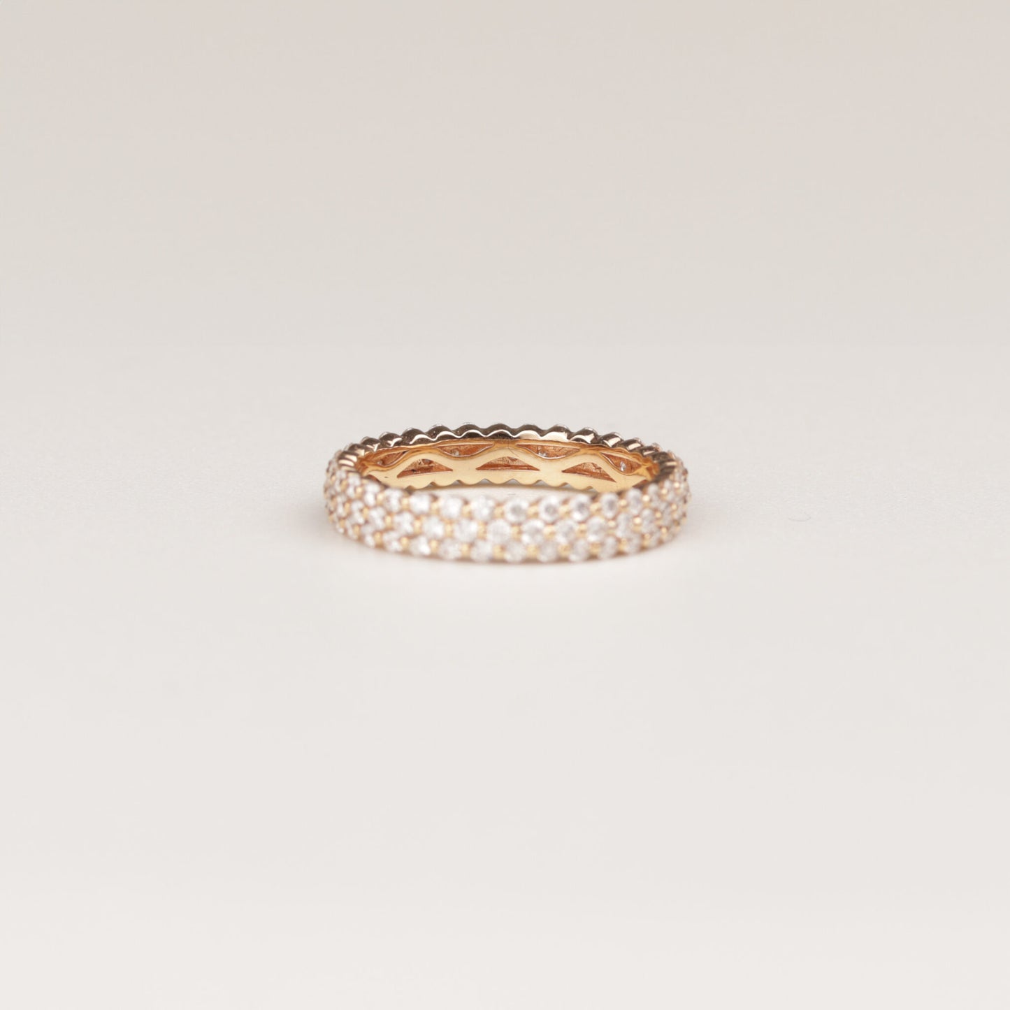 Pavé Ring 750/- Roségold 1,17 ct Brillant