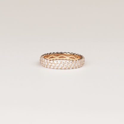 Pavé Ring 750/- Roségold 1,17 ct Brillant