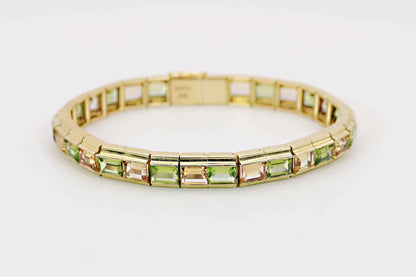 Peridot Citrin Armband 750/- Gelbgold Doebbelin