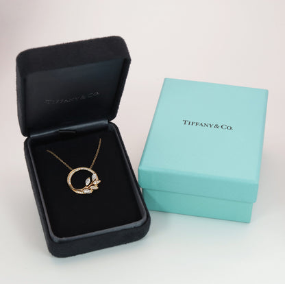 Tiffany & Co. Collier "Vine Circle" 750er Roségold 0,39ct Brillant