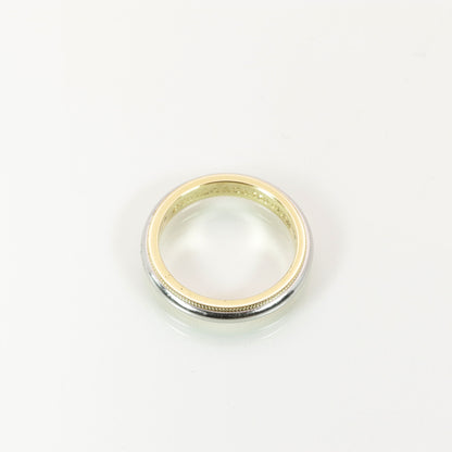 Tiffany & Co. Ring Ehering "Milgrain" 750er Gelbgold mit Platin