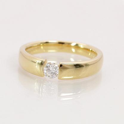 Solitär Ring 750/- Gelbgold HRD Zertifikat 0,25 ct F/VVS2