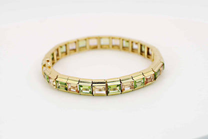 Peridot Citrin Armband 750/- Gelbgold Doebbelin