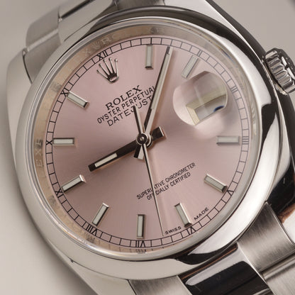 Rolex Datejust  | Edelstahl | rosa Zifferblatt | Referenz 116200 | 2017 | 36 mm