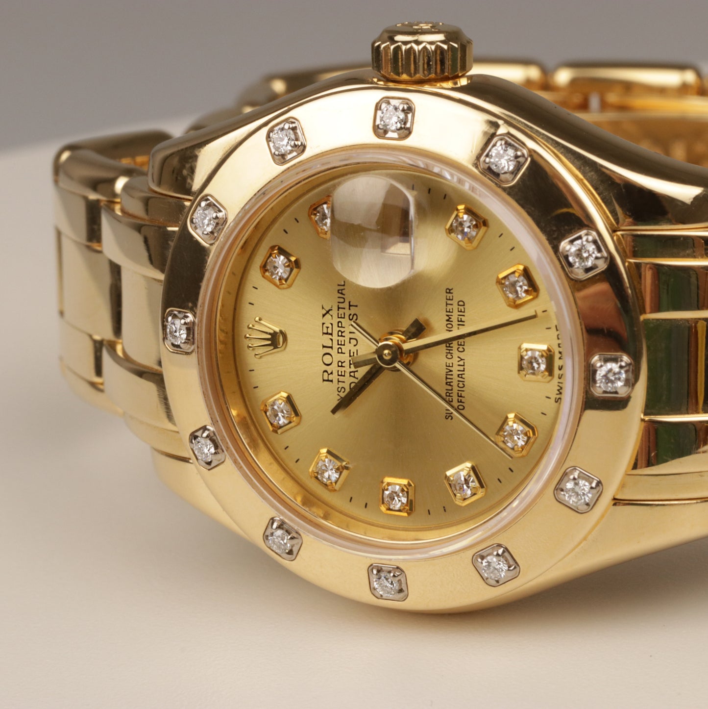 Rolex Datejust 29 Pearlmaster Lady | 750/-Gelbgold | Diamant | Referenz 80318