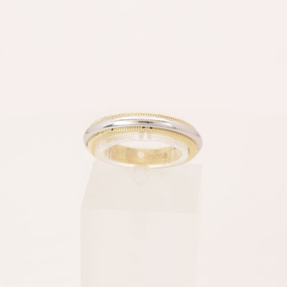 Tiffany & Co. Ring Ehering "Milgrain" 750er Gelbgold mit Platin