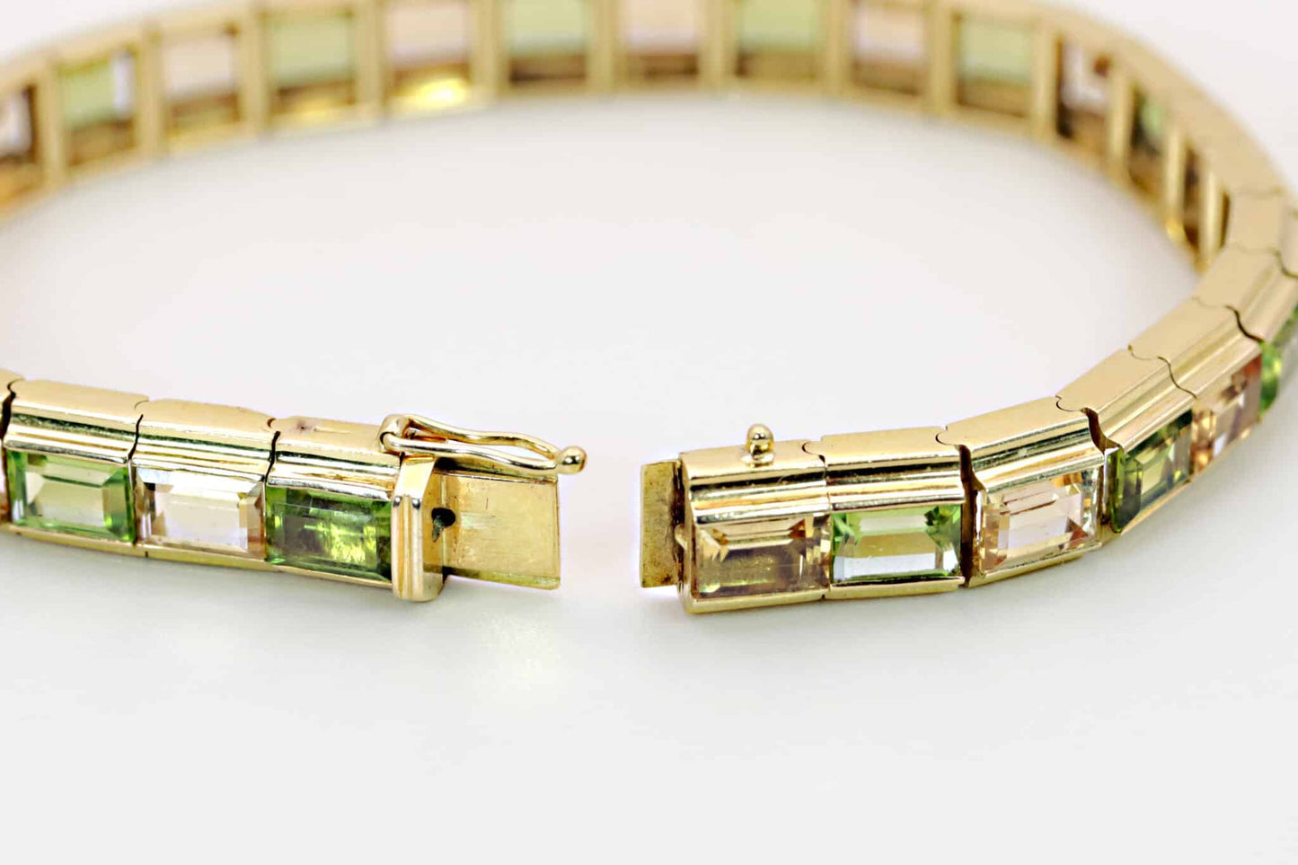 Peridot Citrin Armband 750/- Gelbgold Doebbelin