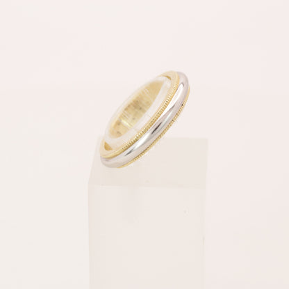 Tiffany & Co. Ring Ehering "Milgrain" 750er Gelbgold mit Platin