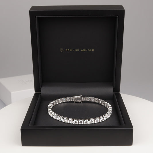750/- Weissgold | Lab-grown Brillant | Tennis-Armband | 12,27 ct
