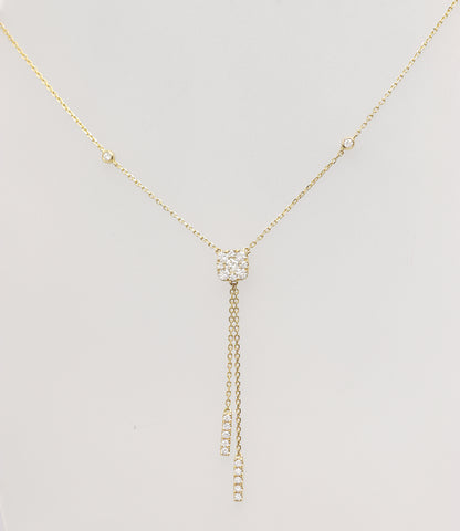 Mittelteil Brillant - Collier 750er Gelbgold mit 0,51 ct Brillant