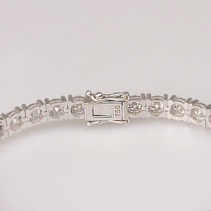 750/- Weissgold | Lab-grown Brillant | Tennis-Armband | 12,27 ct