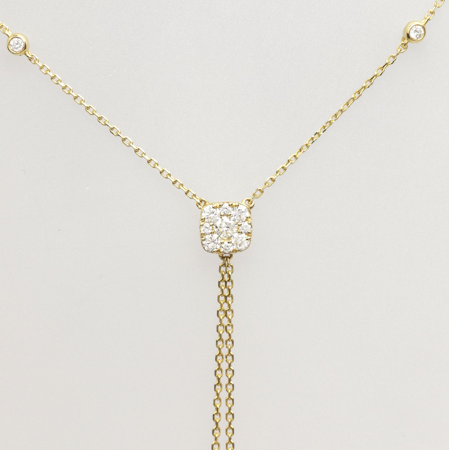 Mittelteil Brillant - Collier 750er Gelbgold mit 0,51 ct Brillant