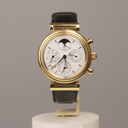 IWC Da Vinci 18 Karat Gelbgold Ref. IW3750 Box + Servicekarte  Chronograph