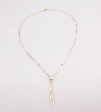 Mittelteil Brillant - Collier 750er Gelbgold mit 0,51 ct Brillant