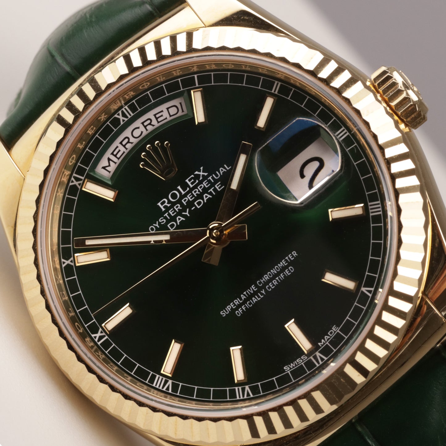 Rolex Day-Date | Referenz 118138| 750er Gelbgold | Box + Papiere | 2018
