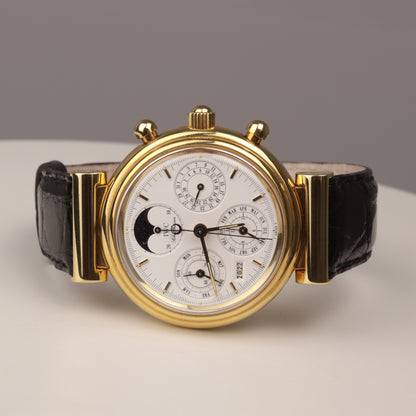 IWC Da Vinci 18 Karat Gelbgold Ref. IW3750 Box + Servicekarte  Chronograph