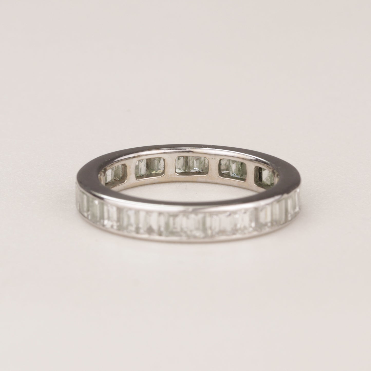 Memory-Ring | 750/- Weißgold | ca. 1,4 ct  Baguette Diamant | Kanalfassung