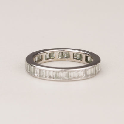 Memory-Ring | 750/- Weißgold | ca. 1,4 ct  Baguette Diamant | Kanalfassung