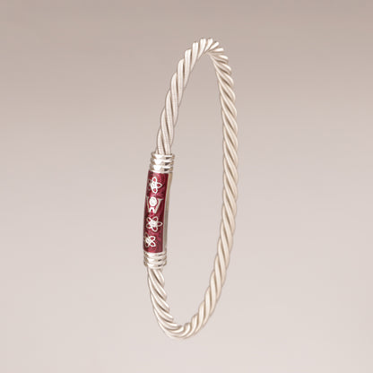 Wellendorff | roter Mohn | Armband 750/- | instruierte-Fassung | ca. 0,04 ct TW vs1 | Emaille