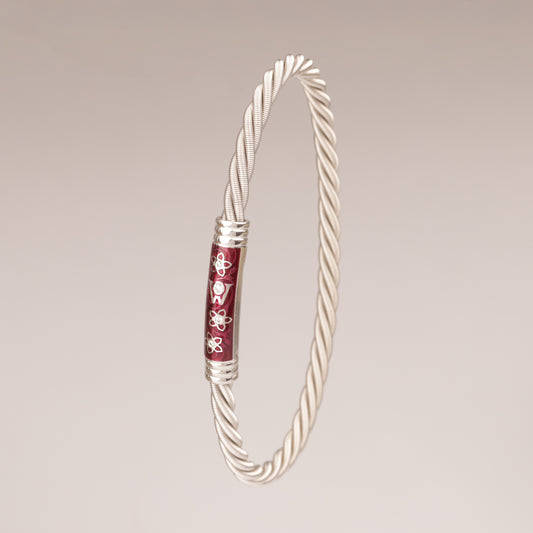 Wellendorff | roter Mohn | Armband 750/- | instruierte-Fassung | ca. 0,04 ct TW vs1 | Emaille