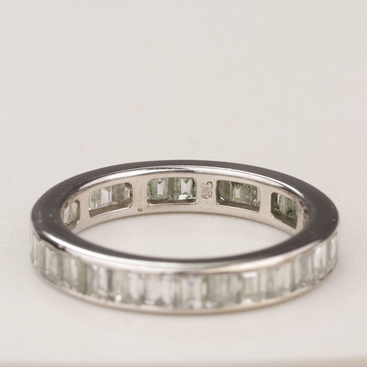 Memory-Ring | 750/- Weißgold | ca. 1,4 ct  Baguette Diamant | Kanalfassung