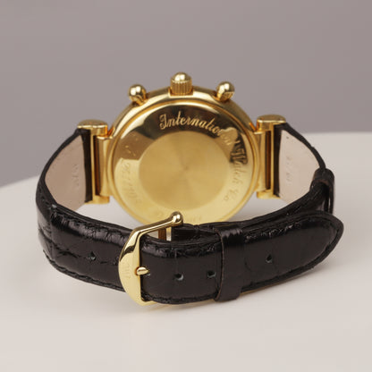 IWC Da Vinci 18 Karat Gelbgold Ref. IW3750 Box + Servicekarte  Chronograph