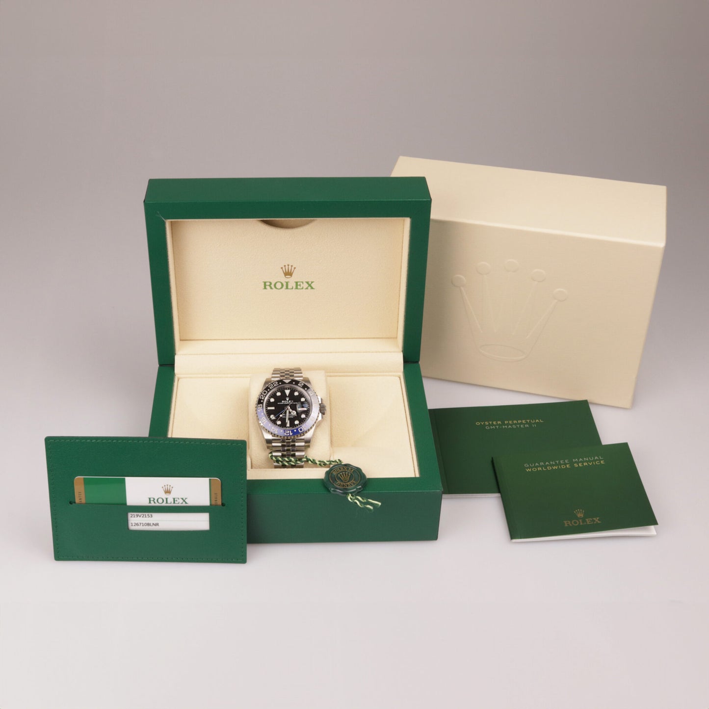 Rolex GMT-Master II  Stahl Ref.126710BLNR Keramik Box und Papiere "Batgirl" LC100