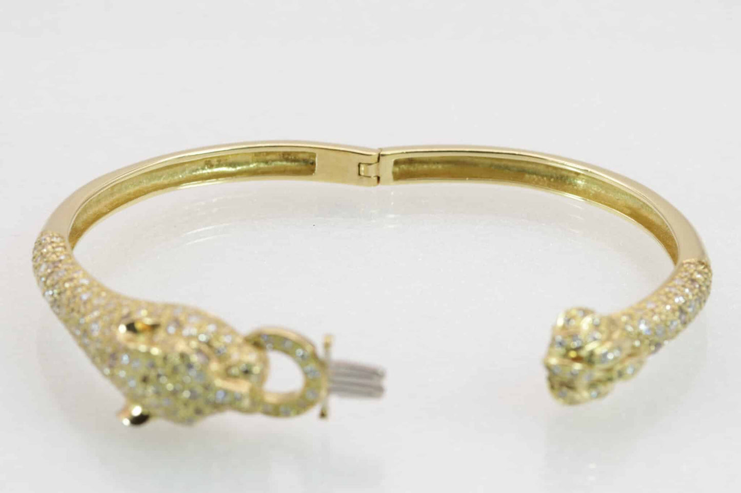 Panther-Brillant-Armreif 750/- Gelbgold von Juwelier Leicht Pforzheim