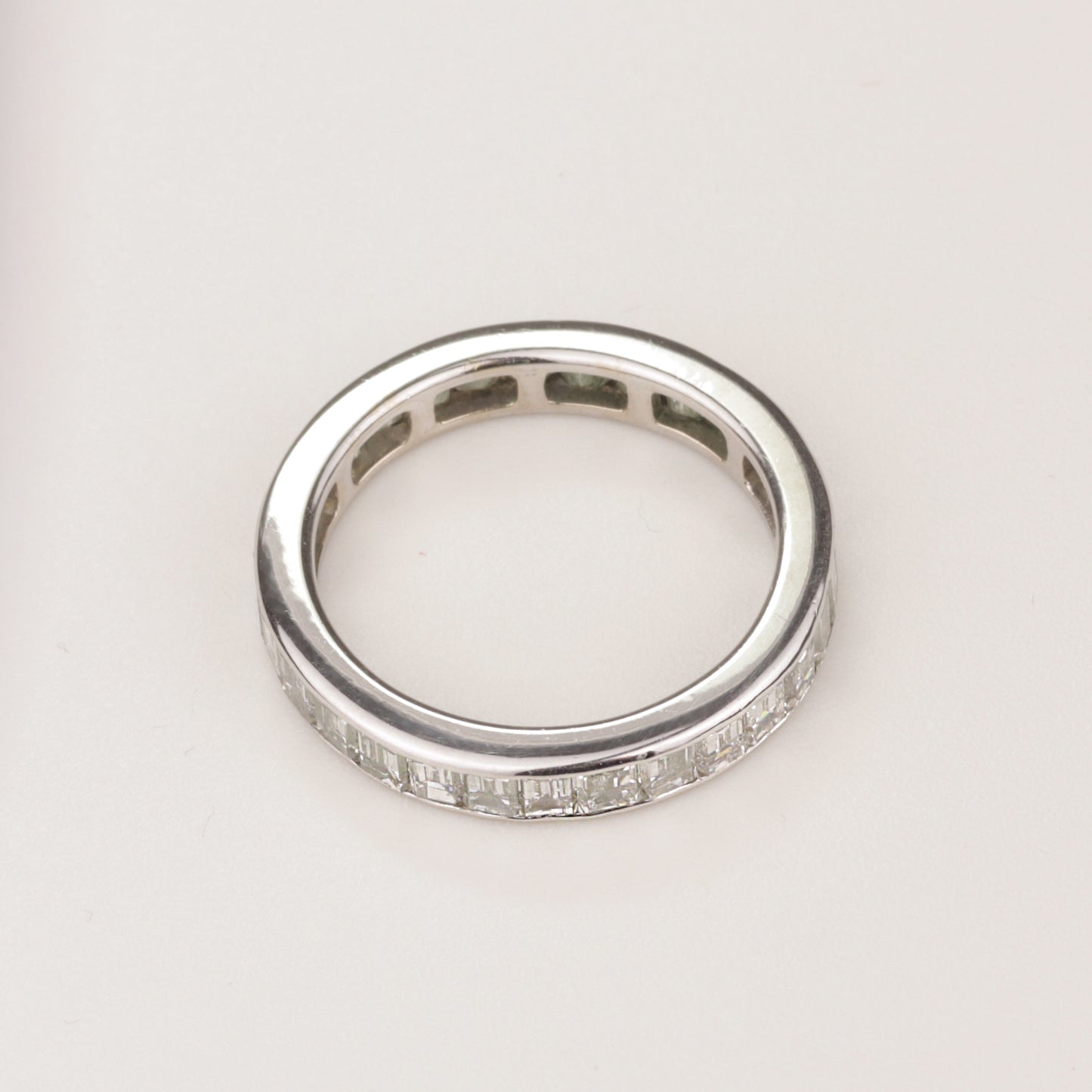 Memory-Ring | 750/- Weißgold | ca. 1,4 ct  Baguette Diamant | Kanalfassung