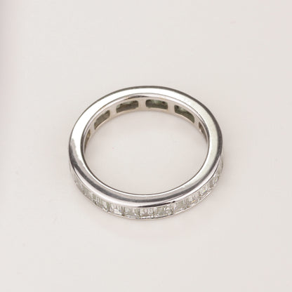 Memory-Ring | 750/- Weißgold | ca. 1,4 ct  Baguette Diamant | Kanalfassung