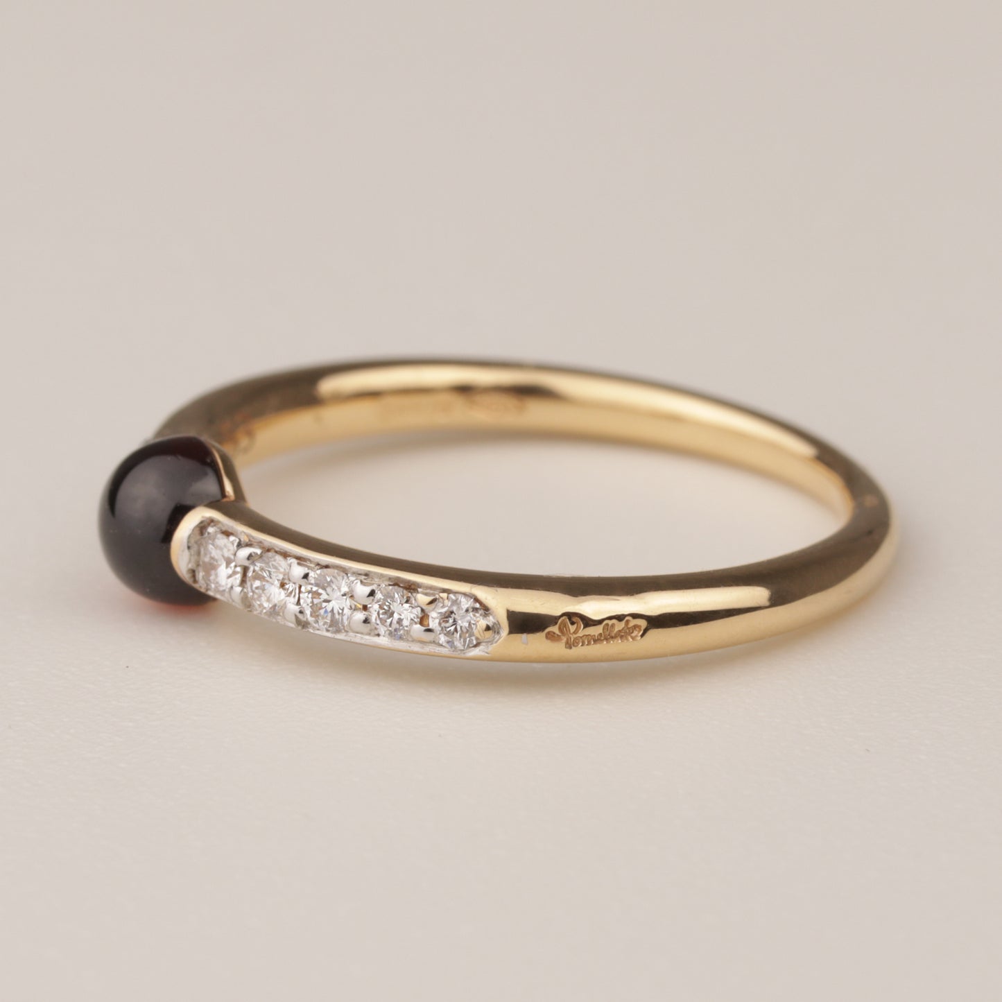 Pomellato Ring "M'ama non M'ama" 750er Roségold Granat mit Brillant