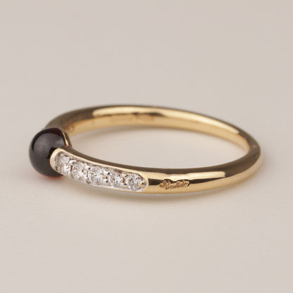 Pomellato Ring "M'ama non M'ama" 750er Roségold Granat mit Brillant