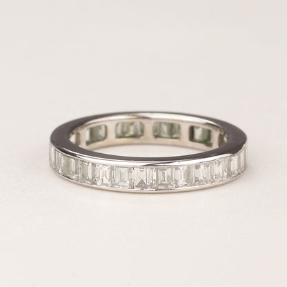 Memory-Ring | 750/- Weißgold | ca. 1,4 ct  Baguette Diamant | Kanalfassung