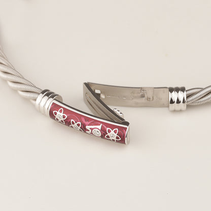 Wellendorff | roter Mohn | Armband 750/- | instruierte-Fassung | ca. 0,04 ct TW vs1 | Emaille