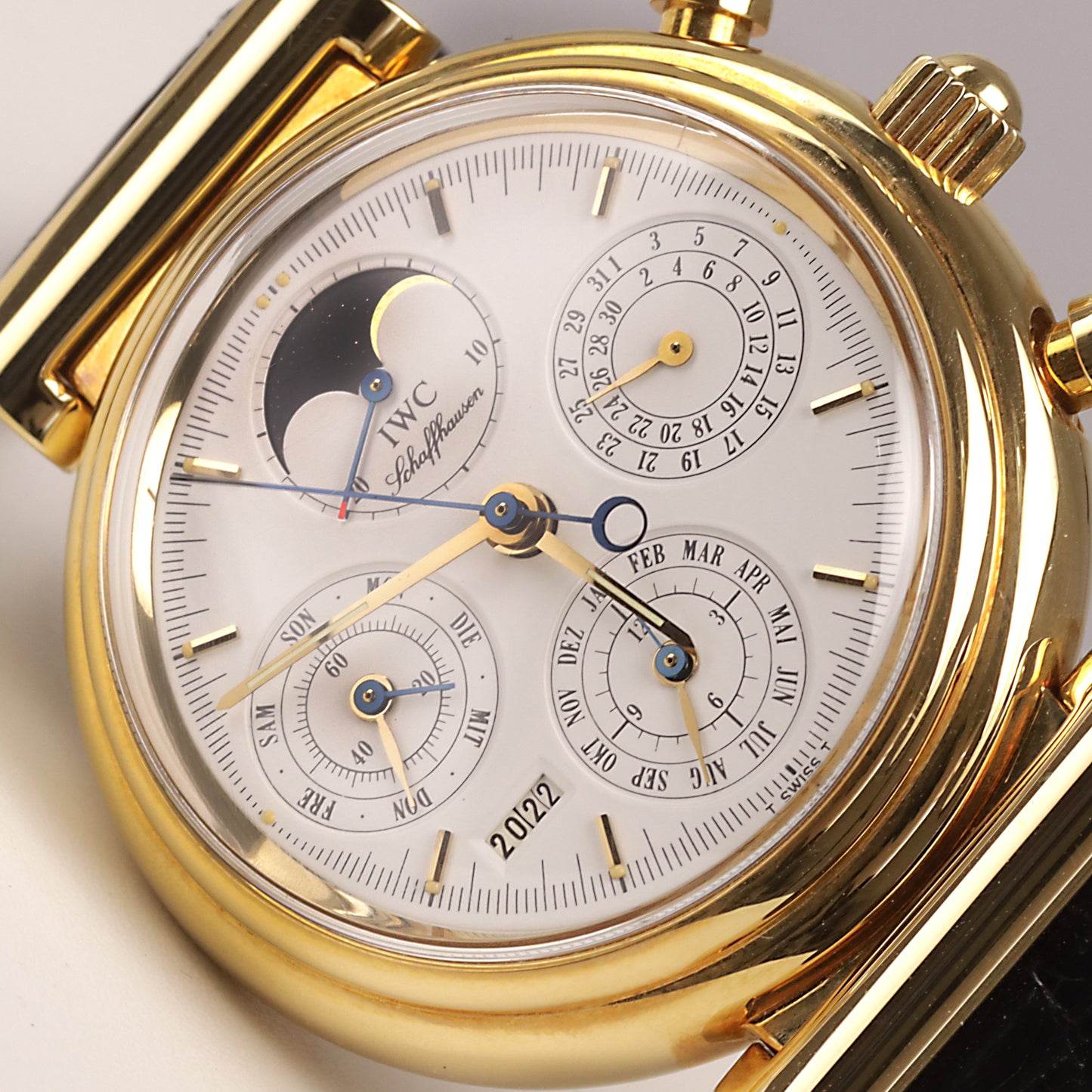 IWC Da Vinci 18 Karat Gelbgold Ref. IW3750 Box + Servicekarte  Chronograph