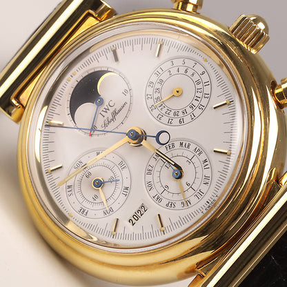 IWC Da Vinci 18 Karat Gelbgold Ref. IW3750 Box + Servicekarte  Chronograph