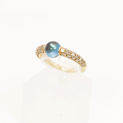 Pomellato Ring "M'ama non M'ama" 750er Roségold blauer London Topas Diamant