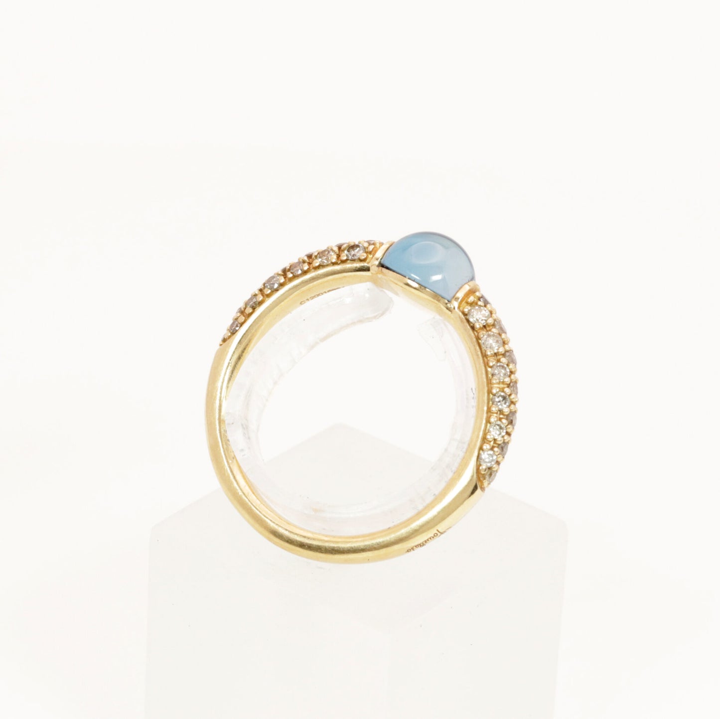 Pomellato Ring "M'ama non M'ama" 750er Roségold blauer London Topas Diamant